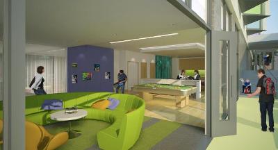 Artist impression of social area