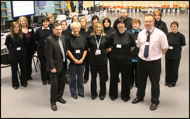 Returning Officer Albert Tait and count staff. Returning Officer Albert Tait and count staff.