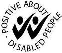 The Jobcentre Plus ‘two ticks’ disability logo for employers who are positive about employing disabled people.