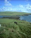 Image of hillwalkers and scenery in Orkney