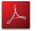Adobe Acrobat Reader logo.