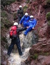 Image of climbers on a waterfall