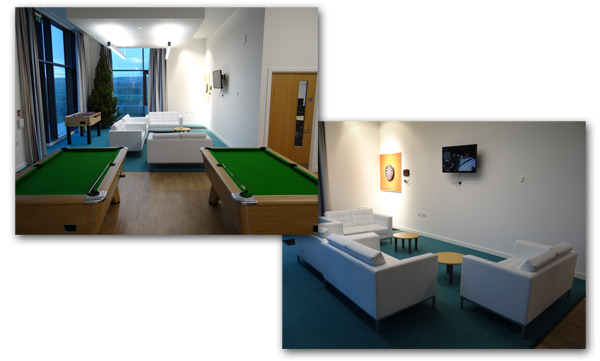 Hostel activity areas.