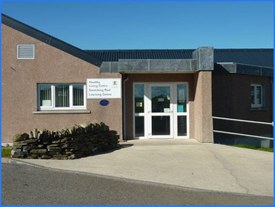 Image of the outside of the Westray Healthy Living Centre.