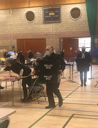 Ballot arriving at the Pickaquoy Centre.