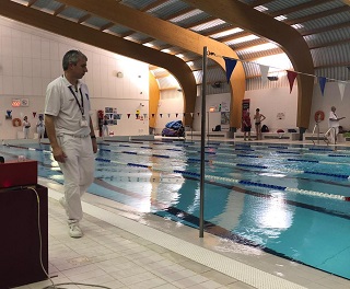 Derek Allan at the Pickaquoy swimming pool.