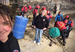 Maureen working with outdoor eduction.