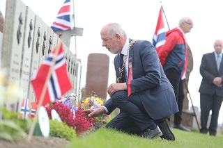 Norwegian Constitution Day - Council Convener Harvey Johnston was present at the graveside service.