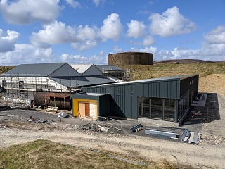 New glazing in what will be the Scapa Flow Museum cafe was installed in May 2021.