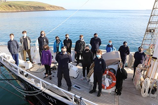 Sea cadets on the tall ship, Royalist.