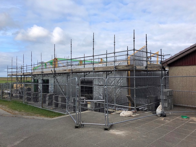 Photo of extension to St Andrews School underway - September 2021