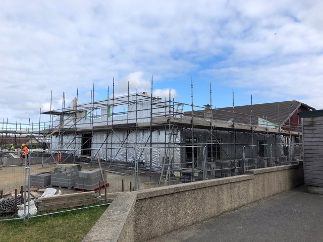 Photo of extension to St Andrews School now underway