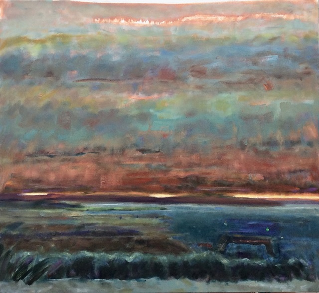 Image of painting by Sylvia Hays "After Midnight June" - on show at the Orkney Museum 6-27 November 2021.