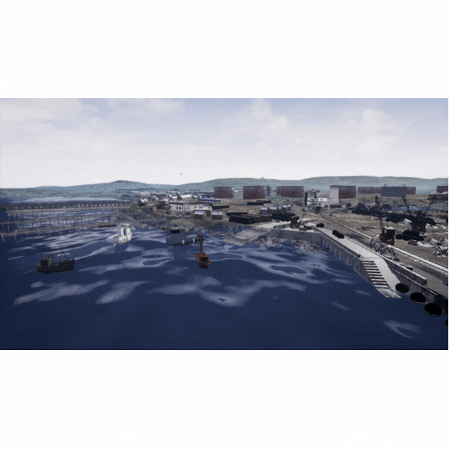 GIF image showing stills from the Virtual Reality display at Scapa Flow Museum.