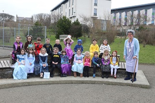 World Book Day - primary pupils dressed up.
