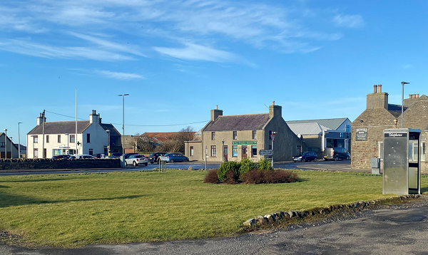 Photo of the Market Green in Dounby village.