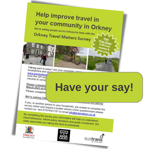 It's not too late to tell us your Orkney Travel Matters