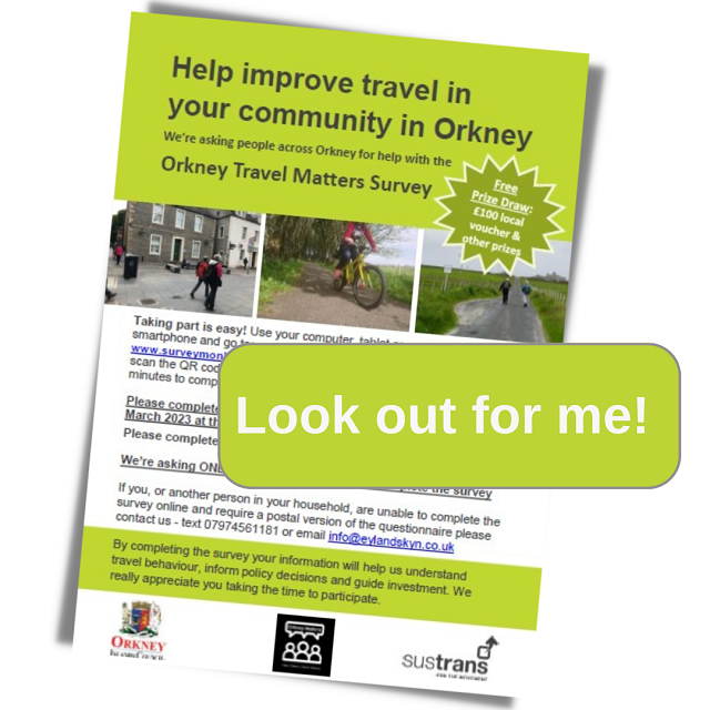 Graphic - image of Orkney Travel Matters survey