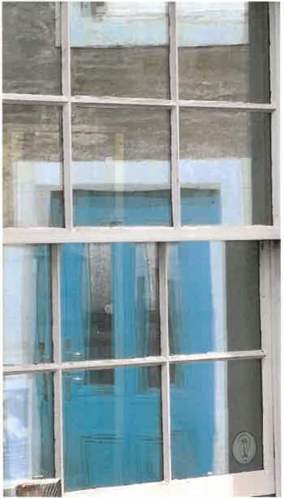 One example moving image of sea reflections on a door glass panels reflected in a window opposite - fascinated by this double reflection highlighting the power of the seas shimmering light.