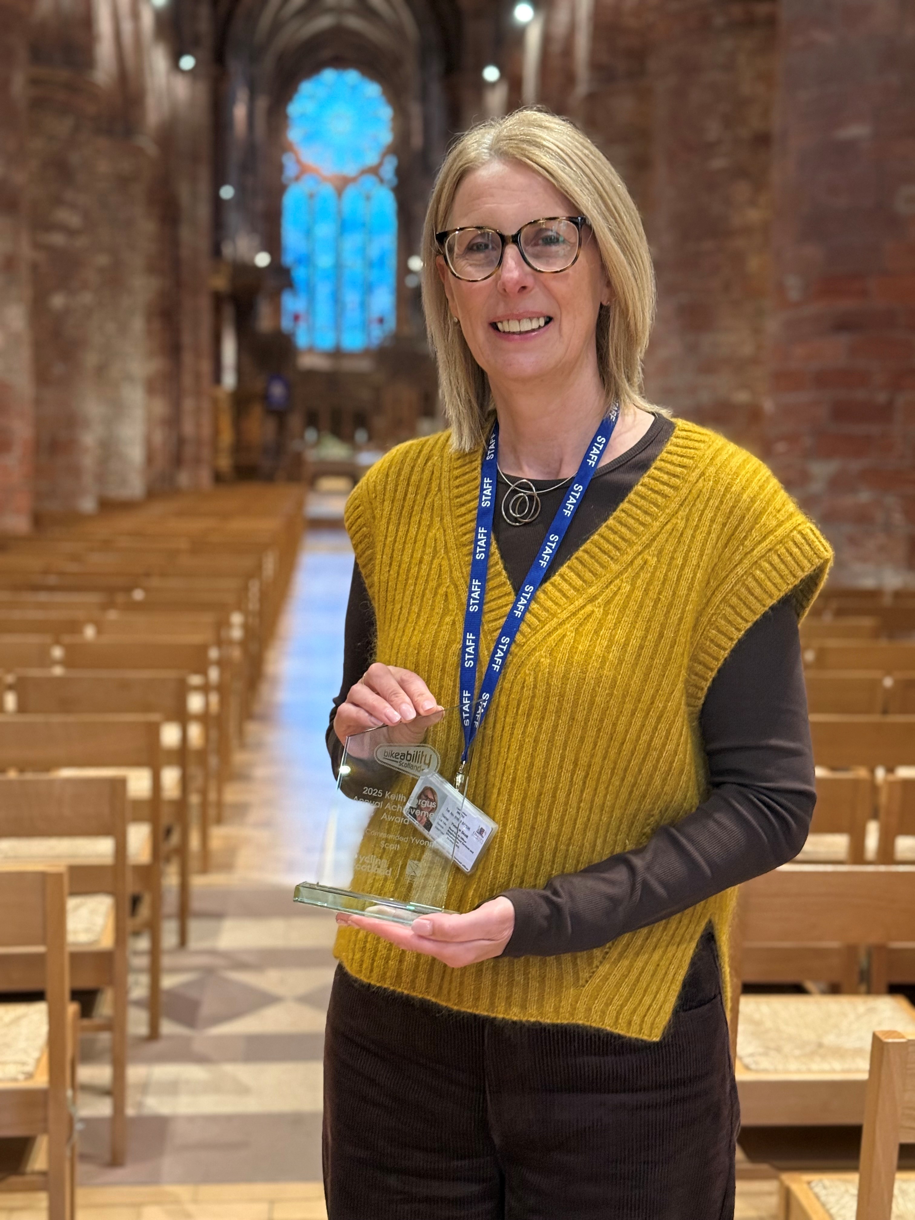 Bikeability coordinator wins recognition at annual awards. 