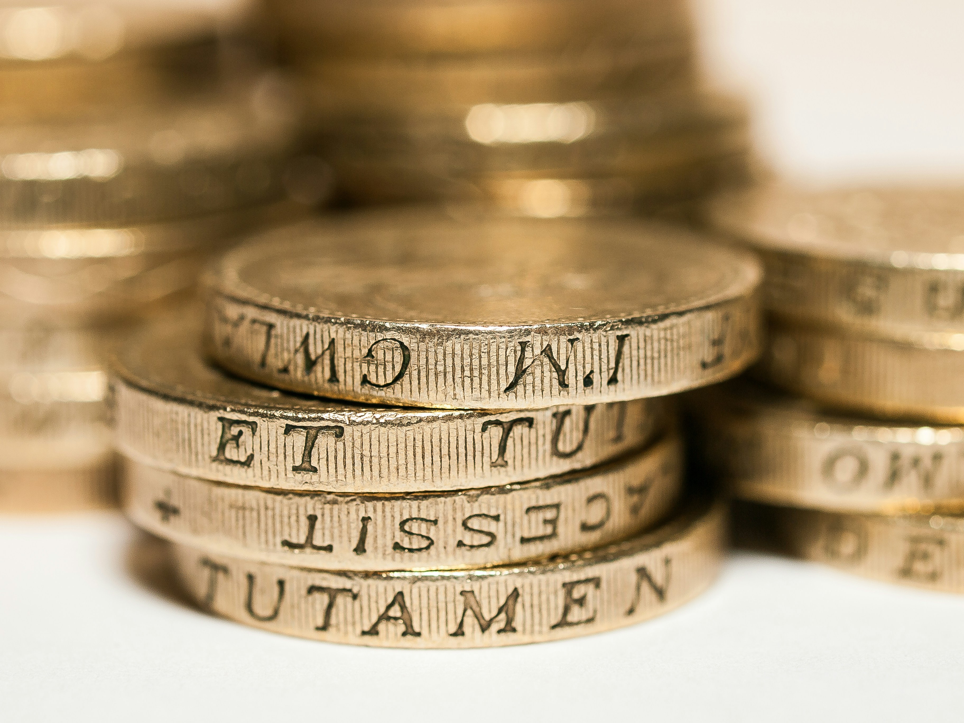 Pound coins.