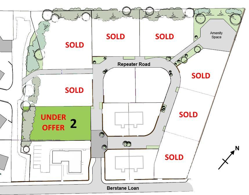 A top-down map of Self-Build Serviced Housing Plots at Repeater Road, Kirkwall.