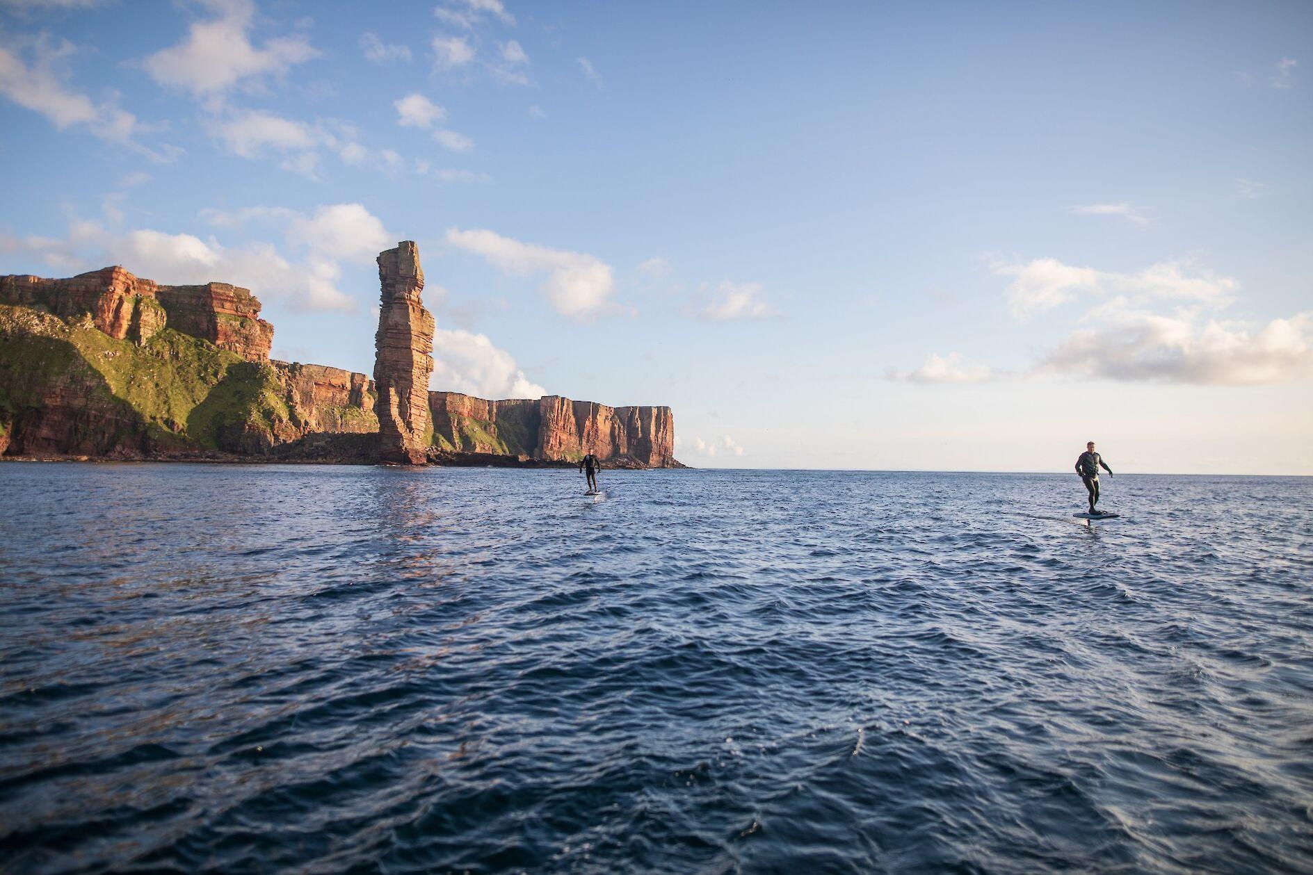 Efoiling at the old man of hoy orkney