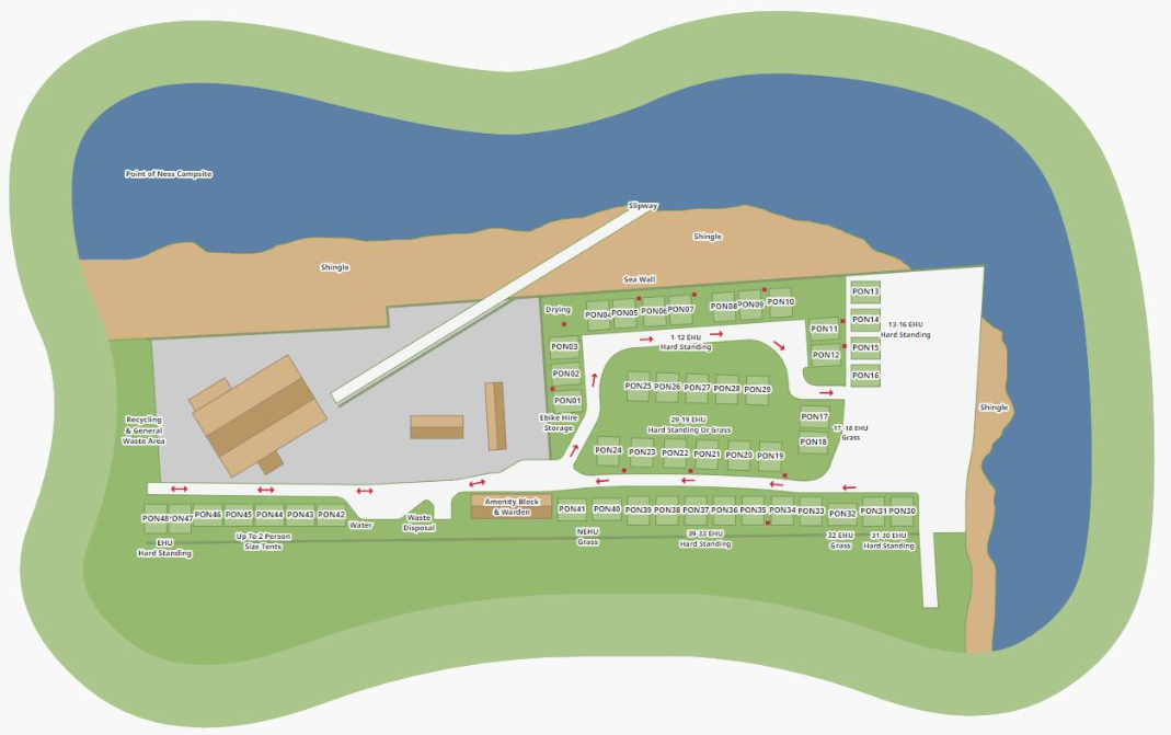 Point of Ness Campsite, Stromness, map