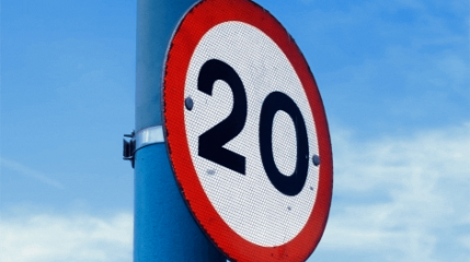 20 Mph Road Sign
