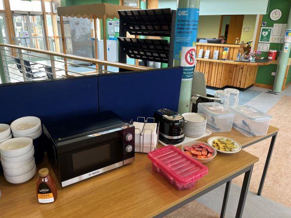The breakfast station at UHI
