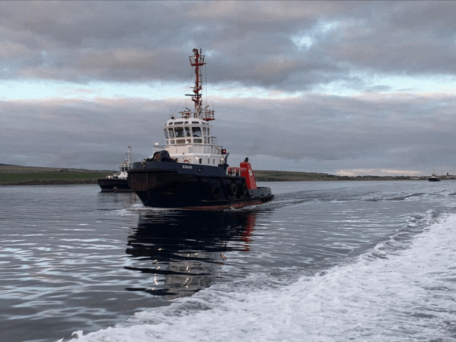 A boat in the water