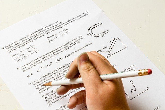 an a4 piece of paper showing exam questions