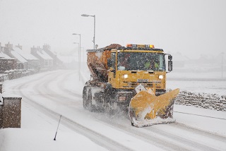 gritter in snow