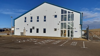 white building