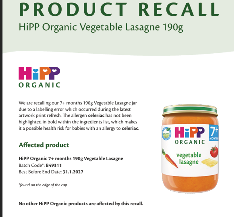 Hipp Baby Food