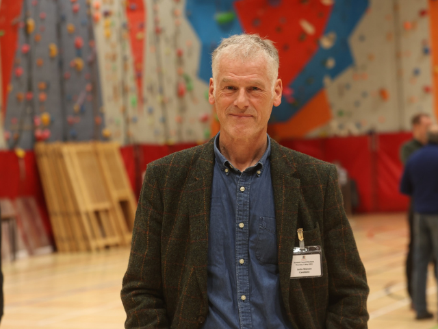 a man at the voting centre