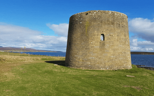 a stone building