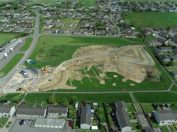 an aerial view of a proposed play area