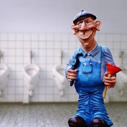a cartoon plumber