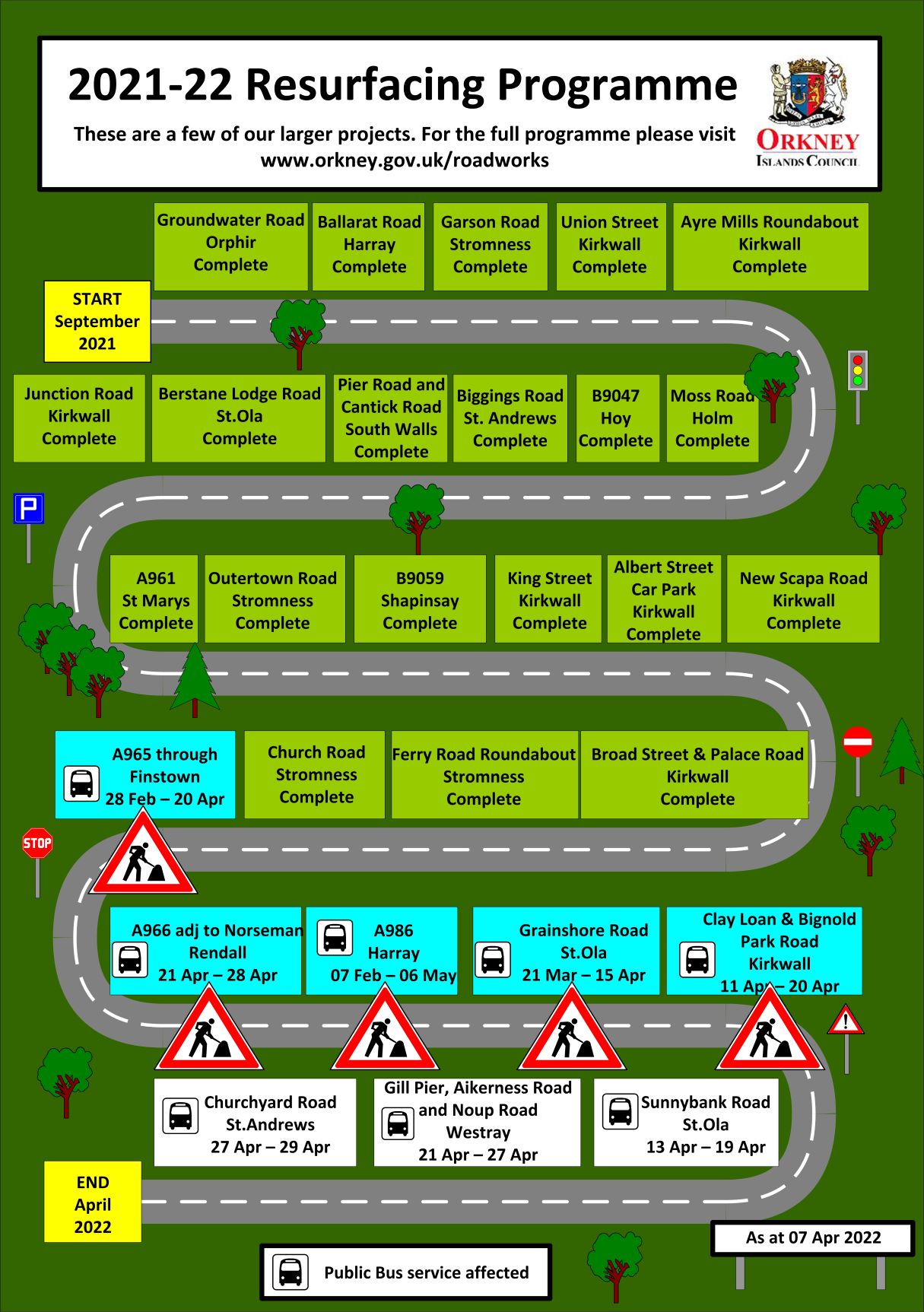 2021-2022 resurfacing programme