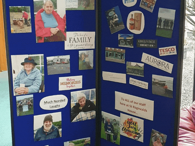 a board full of photos