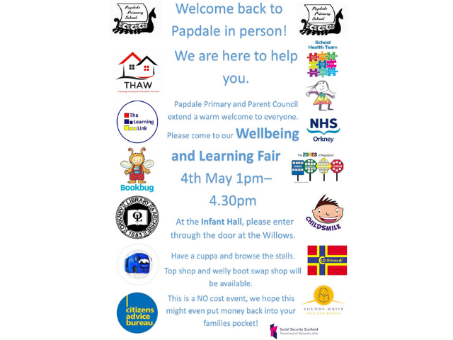 wellbeing and learning fair poster
