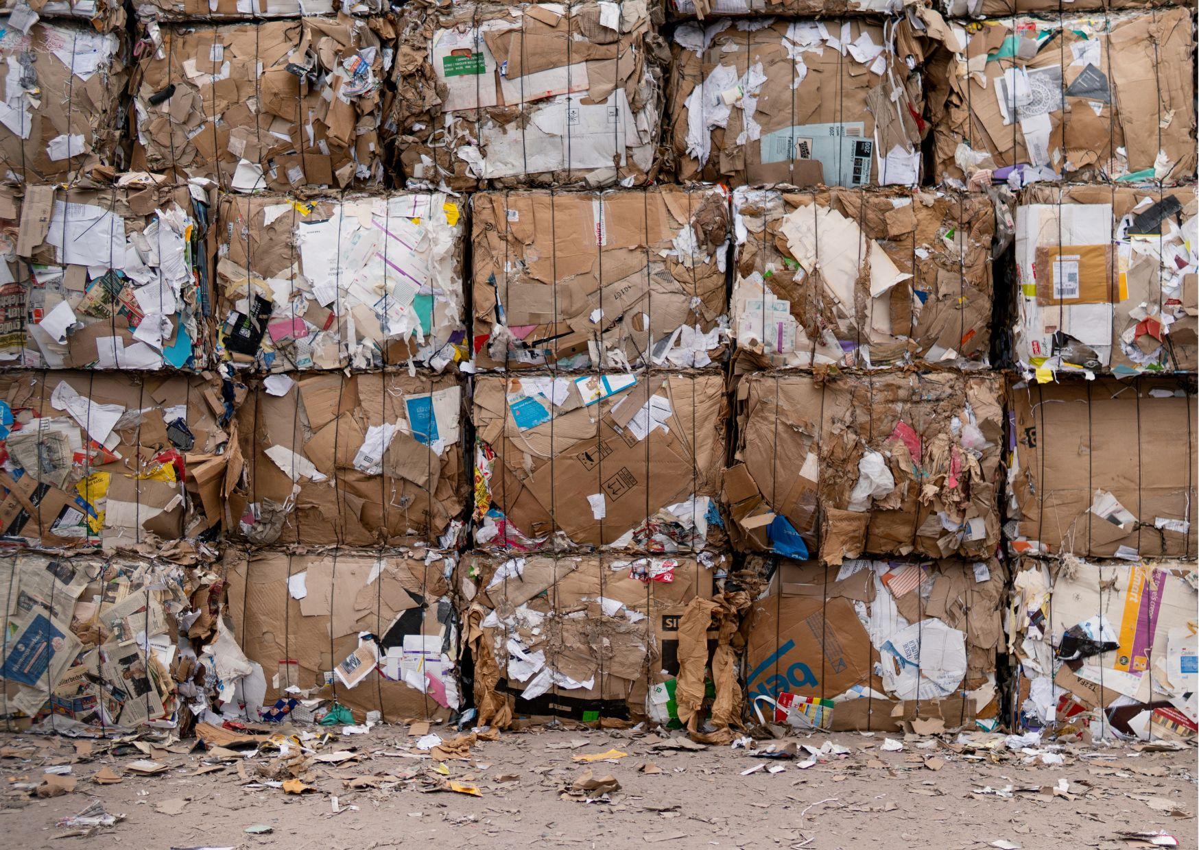 cardboard bales